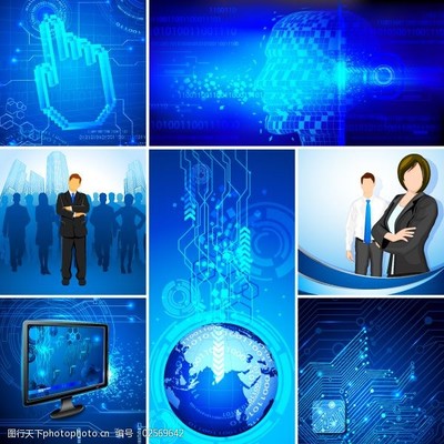 蓝色数据科技 信息矢量图的创新应用